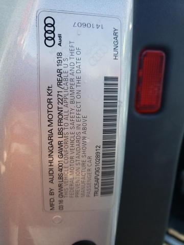 2016 AUDI TT TRUC5AFV3G1028912