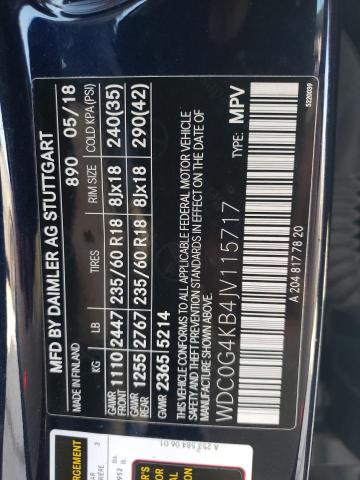 2018 Mercedes-Benz Glc 300 4Matic VIN: WDC0G4KB4JV115717 Lot: 37376804