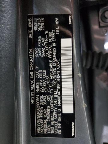 2016 VOLVO S60 CROSS YV4612UM3G2000764
