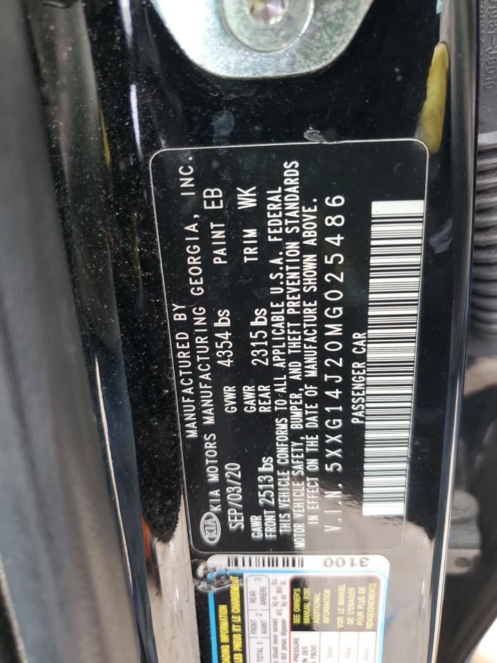 2021 Kia K5 Lxs vin: 5XXG14J20MG025486