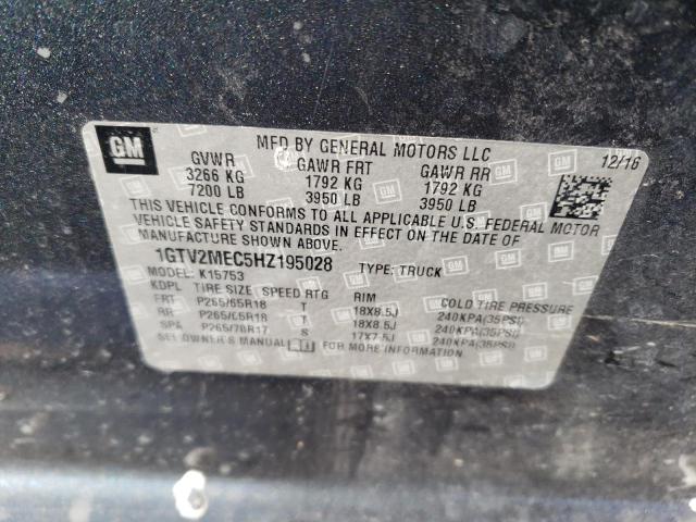 2017 GMC SIERRA 1GTV2MEC5HZ195028