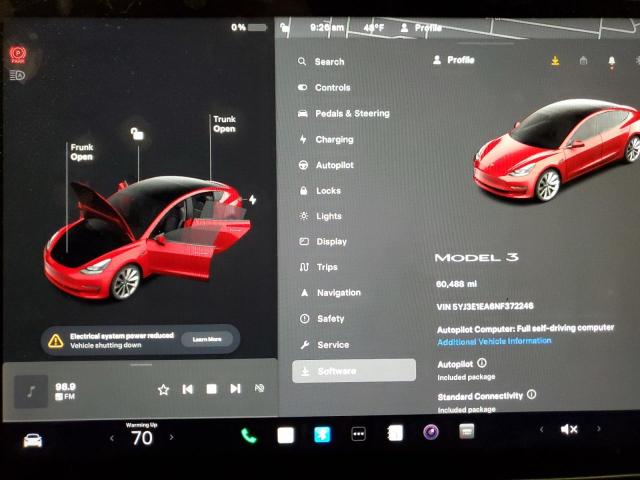 5YJ3E1EA6NF372246 | 2022 TESLA MODEL 3