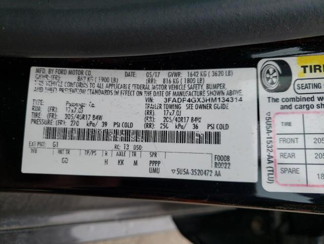 2017 FORD FIESTA 3FADP4GX3HM134314