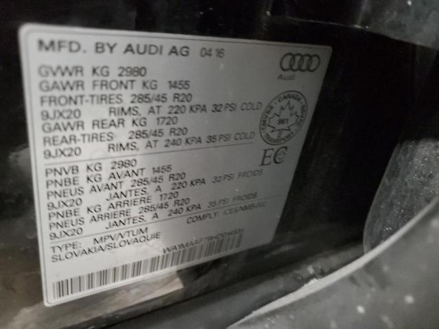 2017 AUDI Q7 PROGRES - WA1MAAF79HD014938