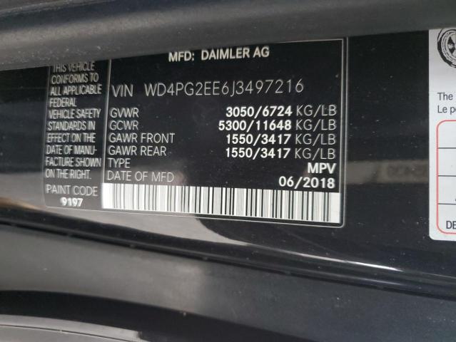 2018 MERCEDES-BENZ METRIS - WD4PG2EE6J3497216