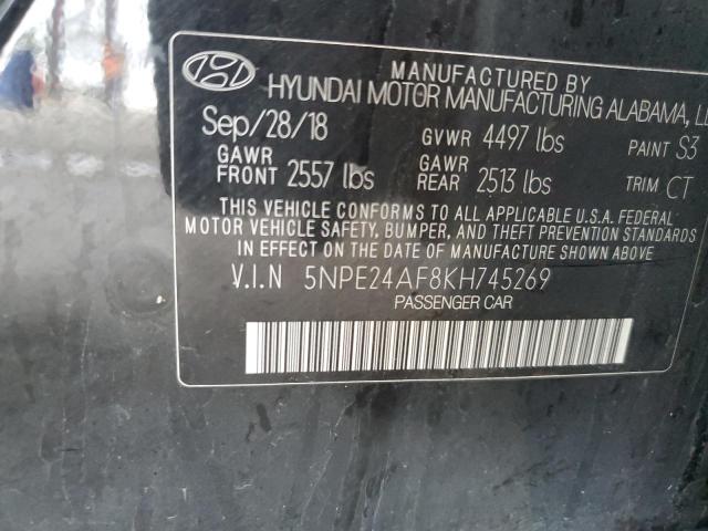 5NPE24AF8KH745269 | 2019 Hyundai sonata se