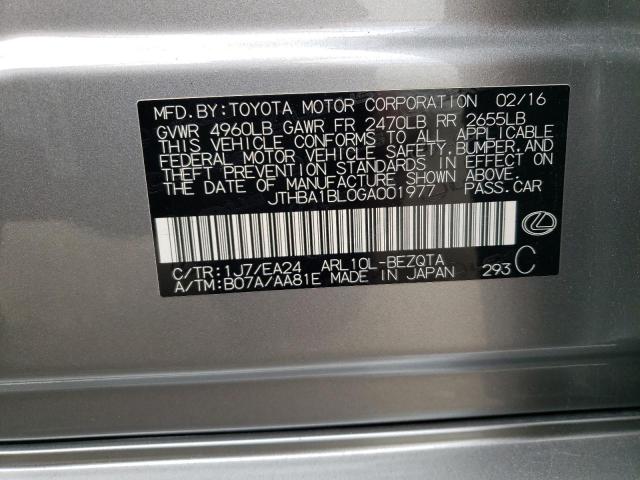 2016 LEXUS GS 200T BA JTHBA1BL0GA001977