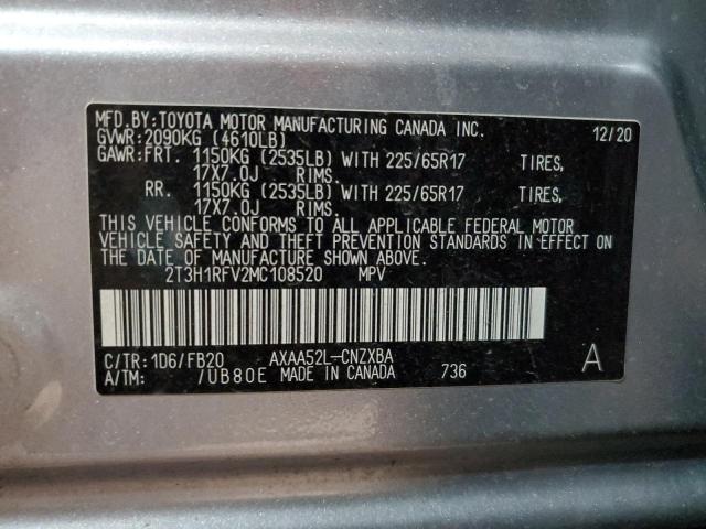 2021 TOYOTA RAV4 LE - 2T3H1RFV2MC108520