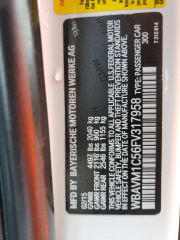 WBAVM1C56FV317958 | 2015 BMW X1 SDRIVE2