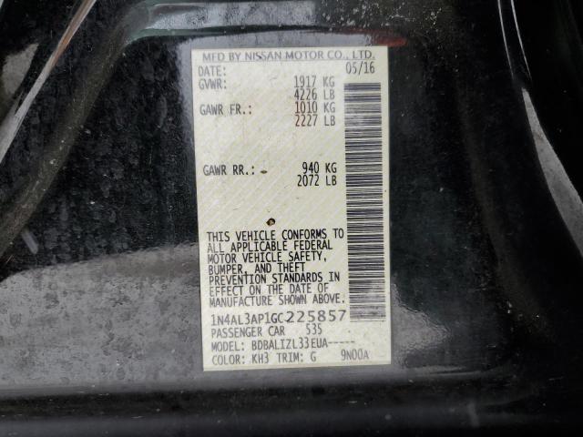 2016 NISSAN ALTIMA 2.5 - 1N4AL3AP1GC225857