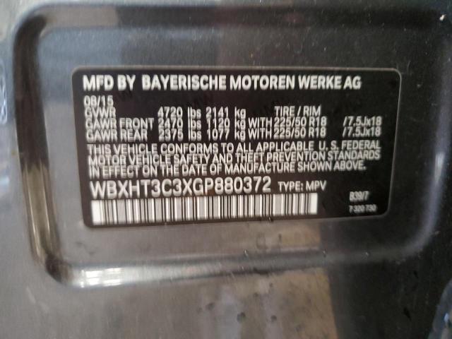 2016 BMW X1 XDRIVE2 WBXHT3C3XGP880372