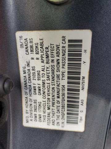 2016 HONDA CIVIC EX 2HGFC3B37GH361954