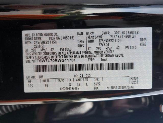 2024 FORD F150 LIGHT - 1FT6W7L70RWG11781