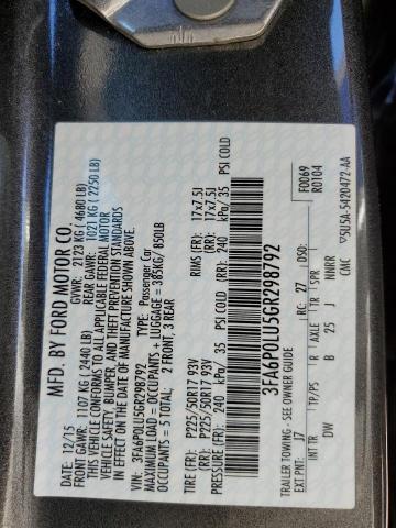 2016 FORD FUSION SE - 3FA6P0LU5GR298792