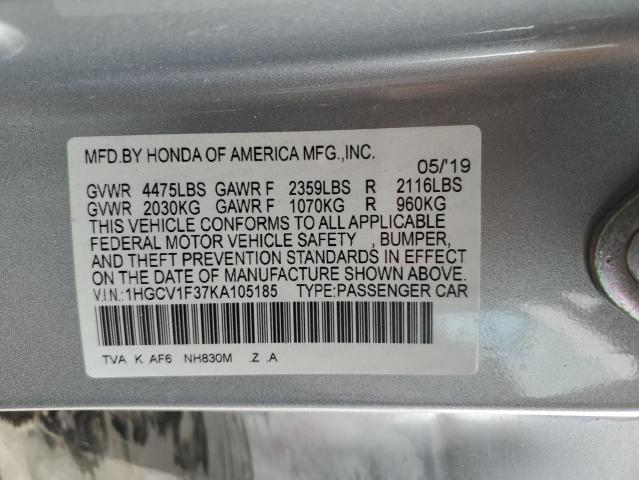 2019 HONDA ACCORD SPO - 1HGCV1F37KA105185