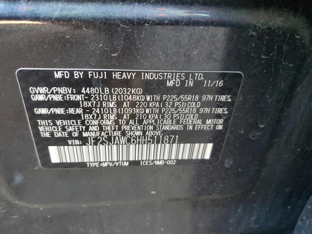2017 SUBARU FORESTER 2 - JF2SJAWC6HH511871