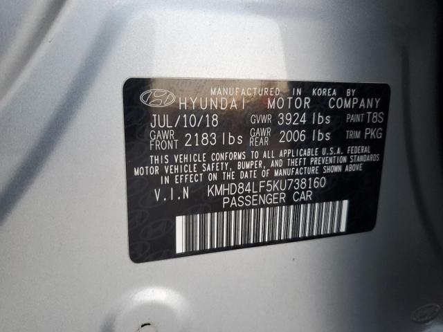 2019 HYUNDAI ELANTRA SE KMHD84LF5KU738160