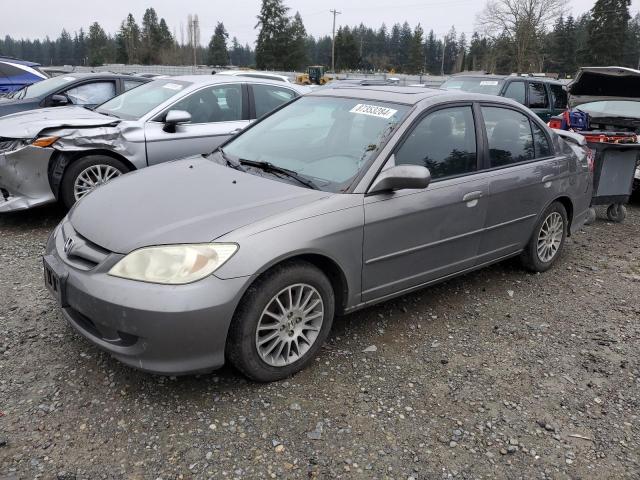 HONDA CIVIC EX 2005 gray  gas 2HGES26755H572914 photo #1