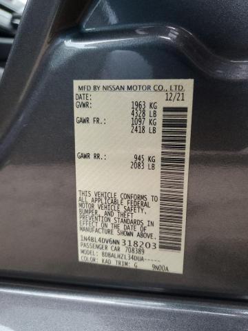 2022 NISSAN ALTIMA SV - 1N4BL4DV6NN318203