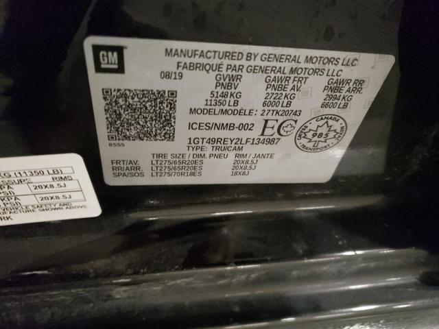 2020 GMC SIERRA K25 - 1GT49REY2LF134987