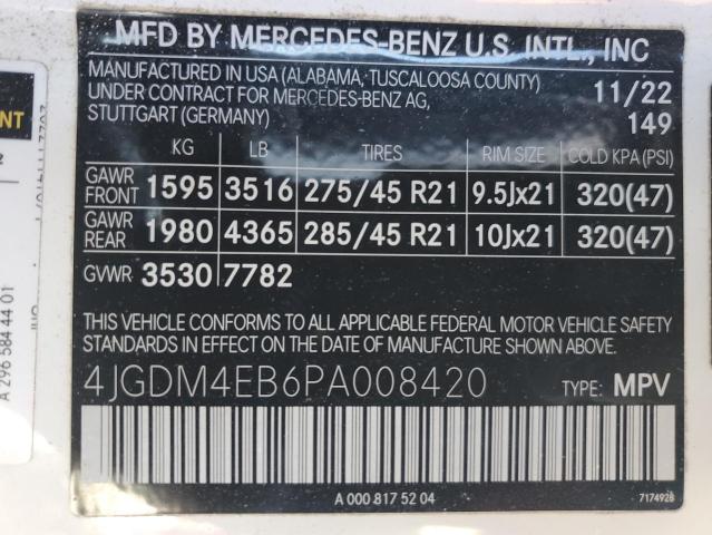 2023 MERCEDES-BENZ EQS SUV 58 - 4JGDM4EB6PA008420