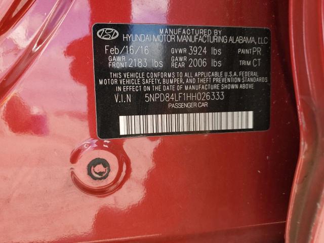 2017 HYUNDAI ELANTRA SE 5NPD84LF1HH026333
