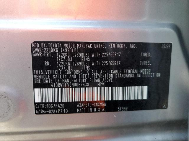 2022 TOYOTA RAV4 XLE - 4T3RWRFV8NU067638