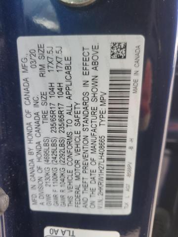 2020 HONDA CRV 2HKRW1H27LH408665