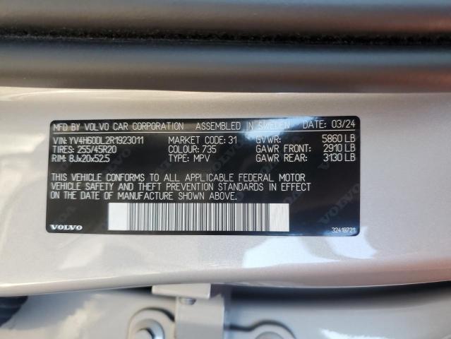 2024 VOLVO XC60 PLUS YV4H60DL2R1923011