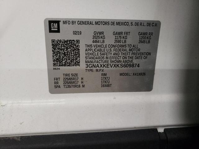 2019 CHEVROLET EQUINOX LT - 3GNAXKEVXKS609874