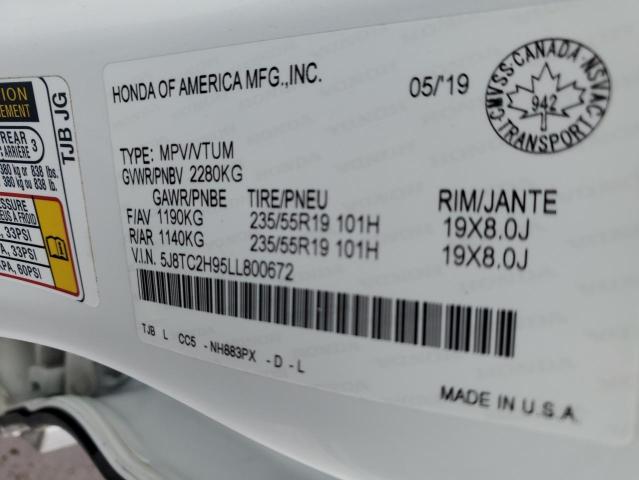 2020 ACURA RDX PLATIN 5J8TC2H95LL800672