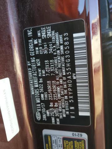 2017 KIA SORENTO EX - 5XYPHDA55HG305833
