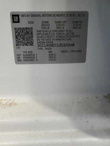 2018 CHEVROLET SILVERADO - 3GCUKREC1JG322548