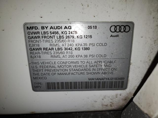 2018 AUDI Q5 PREMIUM - WA1ANAFY4J2183489
