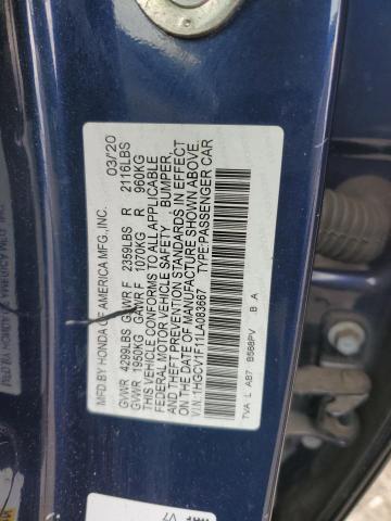 2020 HONDA ACCORD LX - 1HGCV1F11LA083667