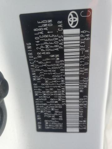 2021 TOYOTA COROLLA LE 5YFEPMAE9MP218209