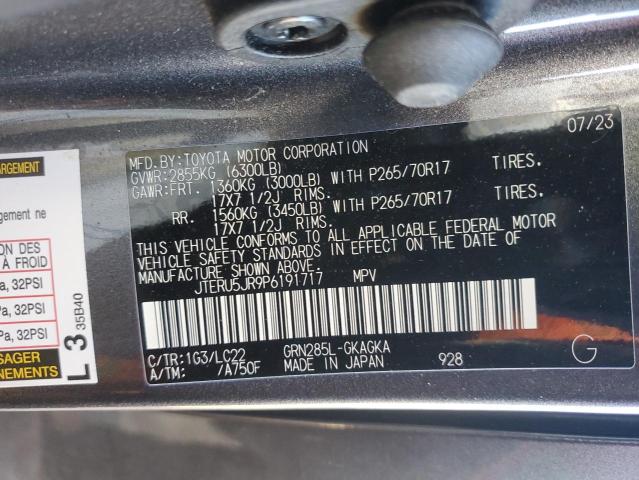 2023 TOYOTA 4RUNNER SE - JTERU5JR9P6191717