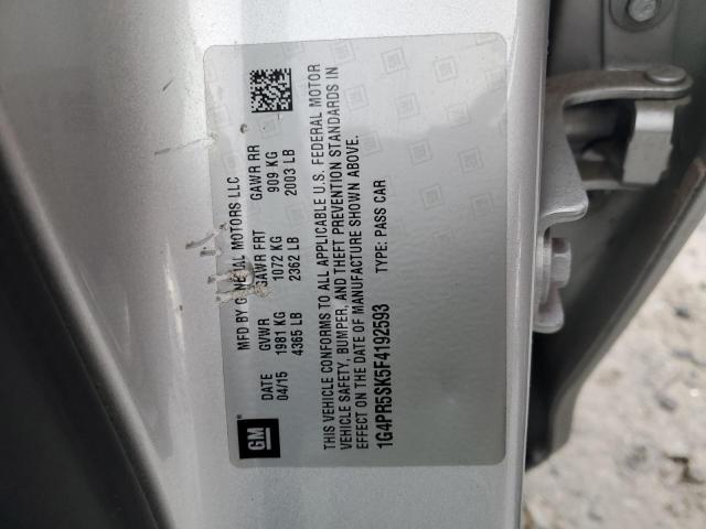 2015 BUICK VERANO CON - 1G4PR5SK5F4192593