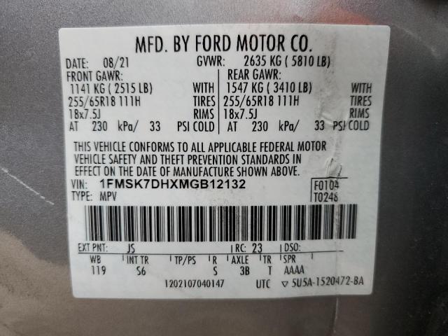 2021 FORD EXPLORER X - 1FMSK7DHXMGB12132