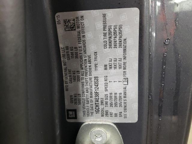 2015 CHEVROLET COLORADO - 1GCHTAE38F1243528