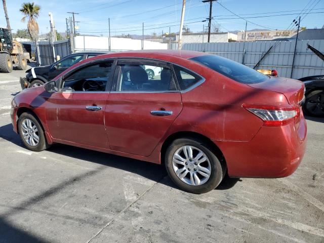 NISSAN SENTRA S 2014 red sedan 4d gas 3N1AB7AP3EL680671 photo #3