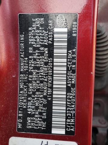 2015 TOYOTA CAMRY LE - 4T1BF1FK9FU875015