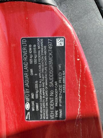 2021 JAGUAR F-TYPE SAJDD5GX8MCK74977
