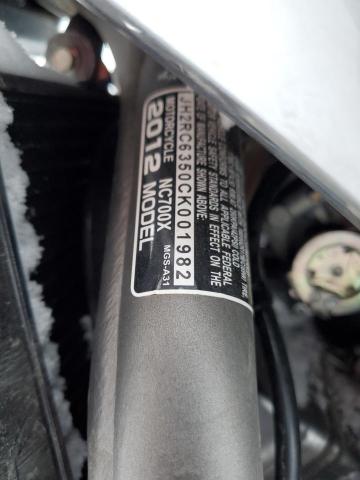 2012 HONDA NC700X - JH2RC6350CK001982