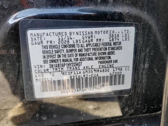 2017 NISSAN SENTRA S - 3N1AB7AP1HY229407
