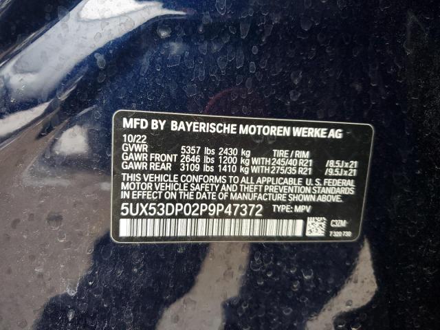 2023 BMW X3 XDRIVE3 - 5UX53DP02P9P47372