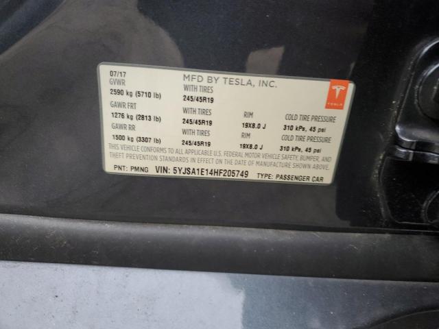 2017 TESLA MODEL S - 5YJSA1E14HF205749