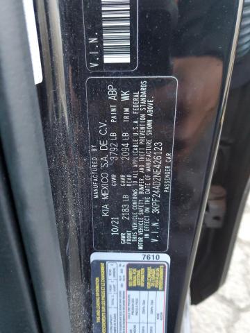 2022 KIA FORTE FE 3KPF24AD2NE426123