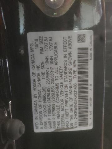 2019 HONDA CR-V LX - 2HKRW6H33KH231486