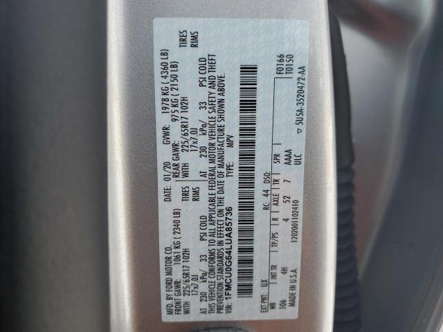 2020 FORD ESCAPE SE 1FMCU0G64LUA85736